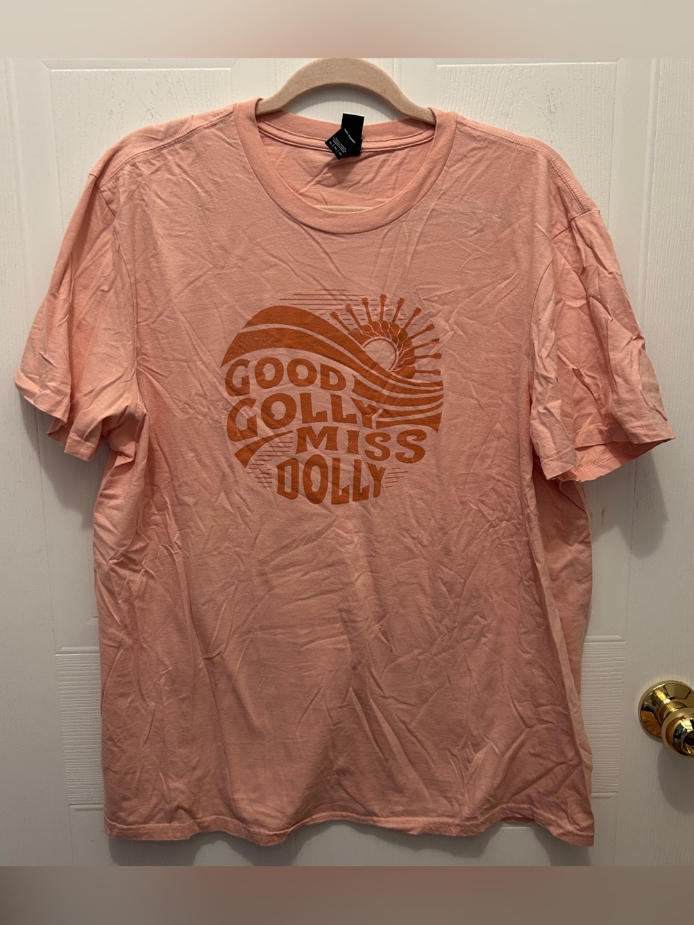 Peach Good Golly Miss Dolly Parton Tee Shirt